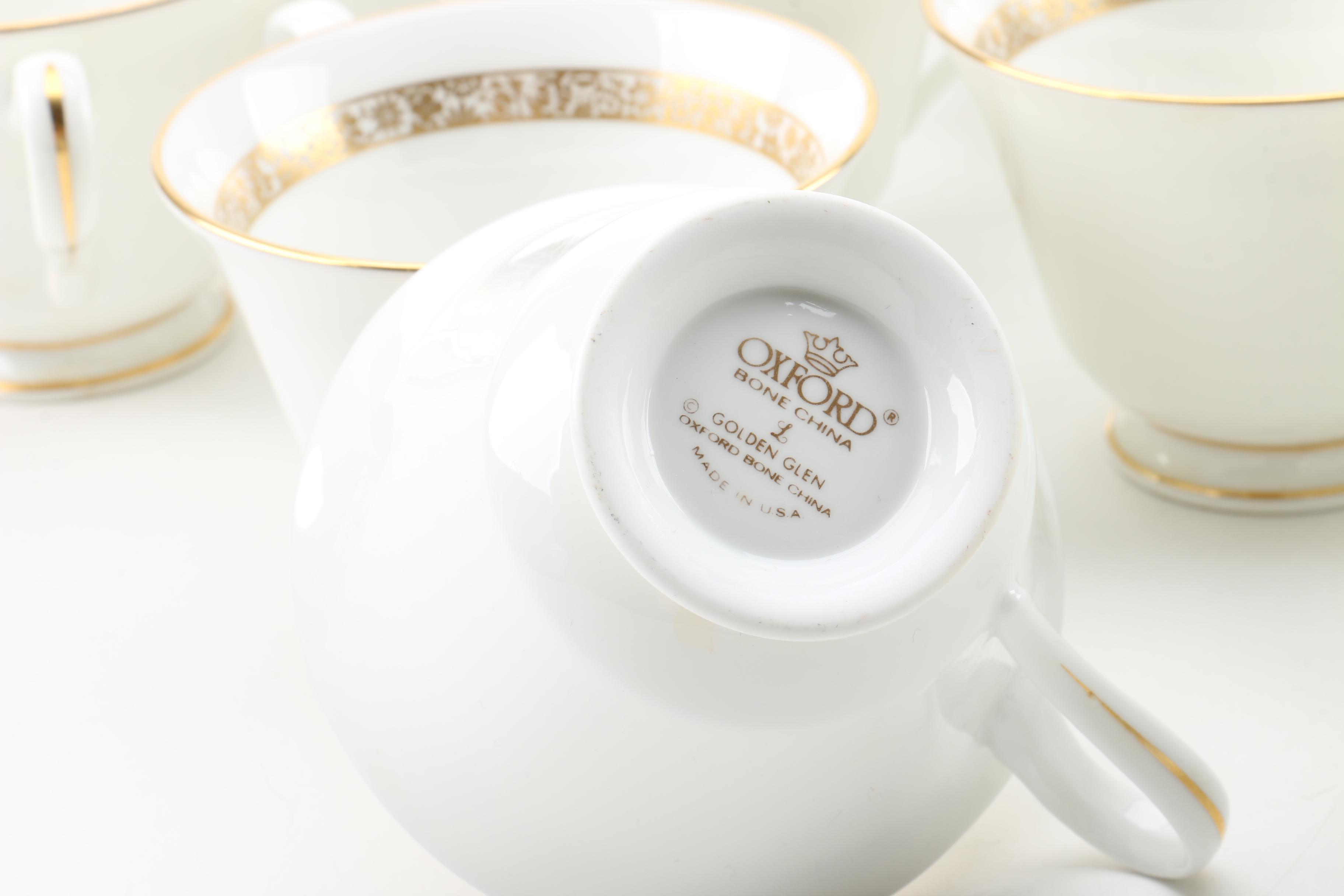 Vintage Oxford "Golden Glen" Bone China Tableware