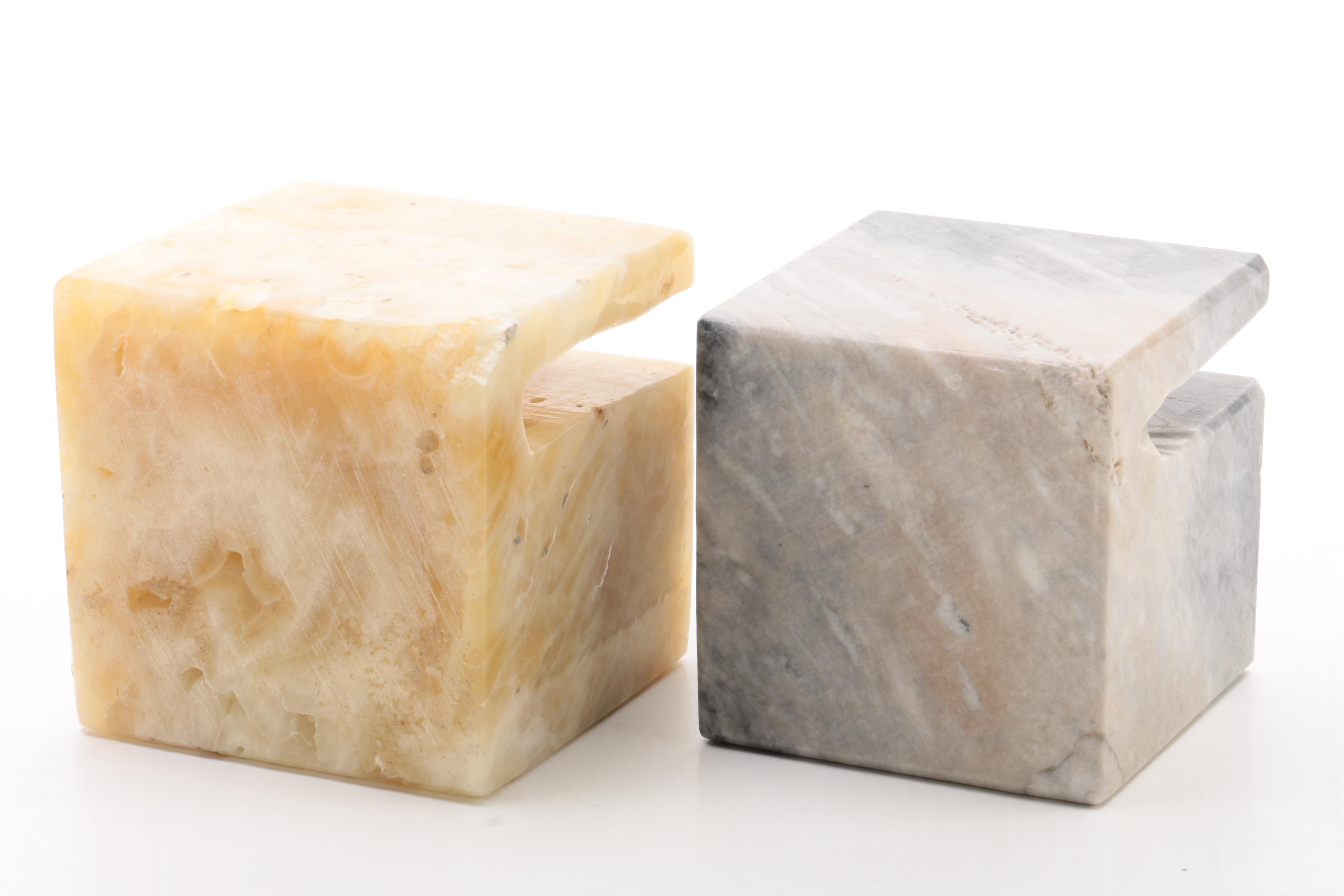 Marble And Alabaster Pen Holders