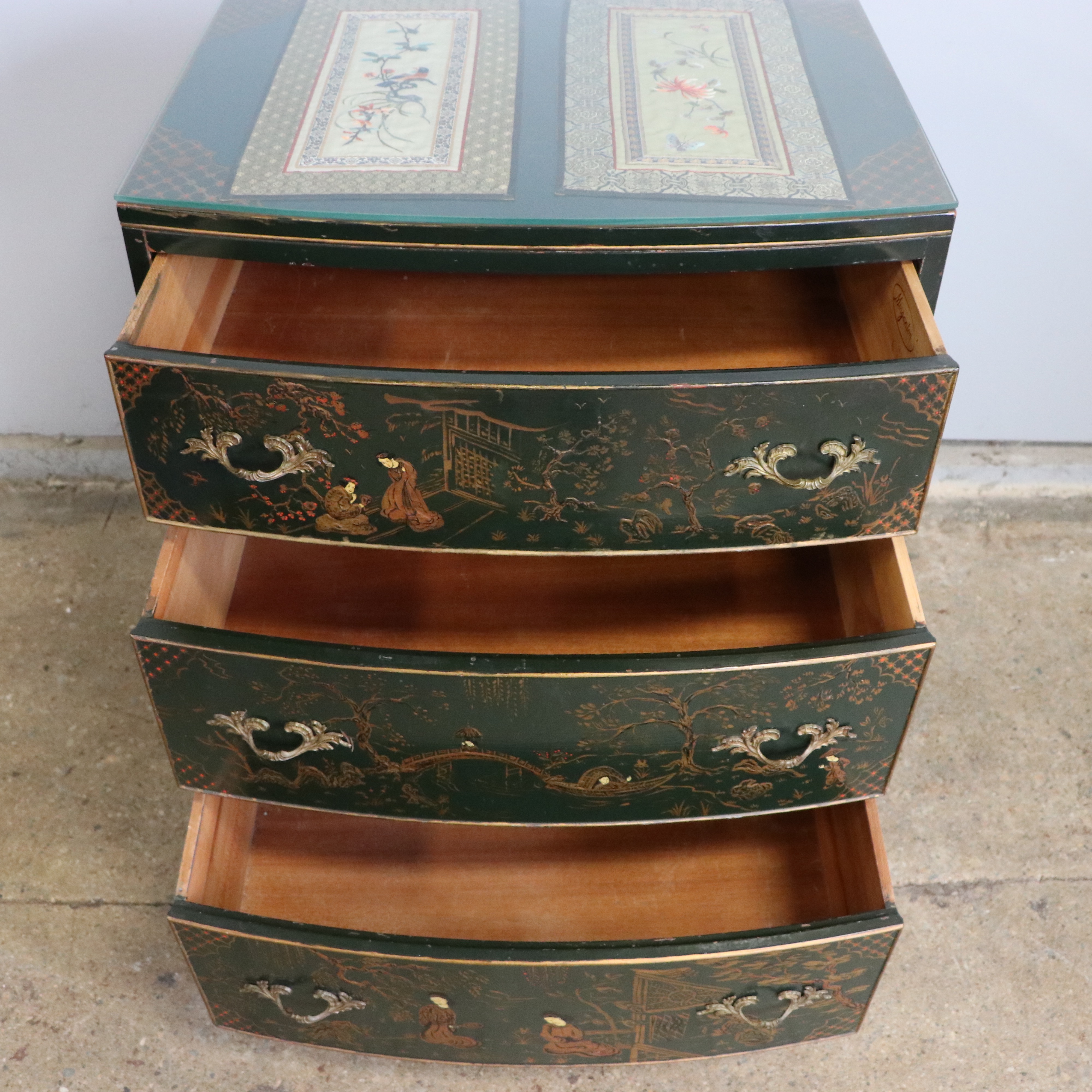 Vintage Chinoiserie Hand-Painted Chest of Drawers