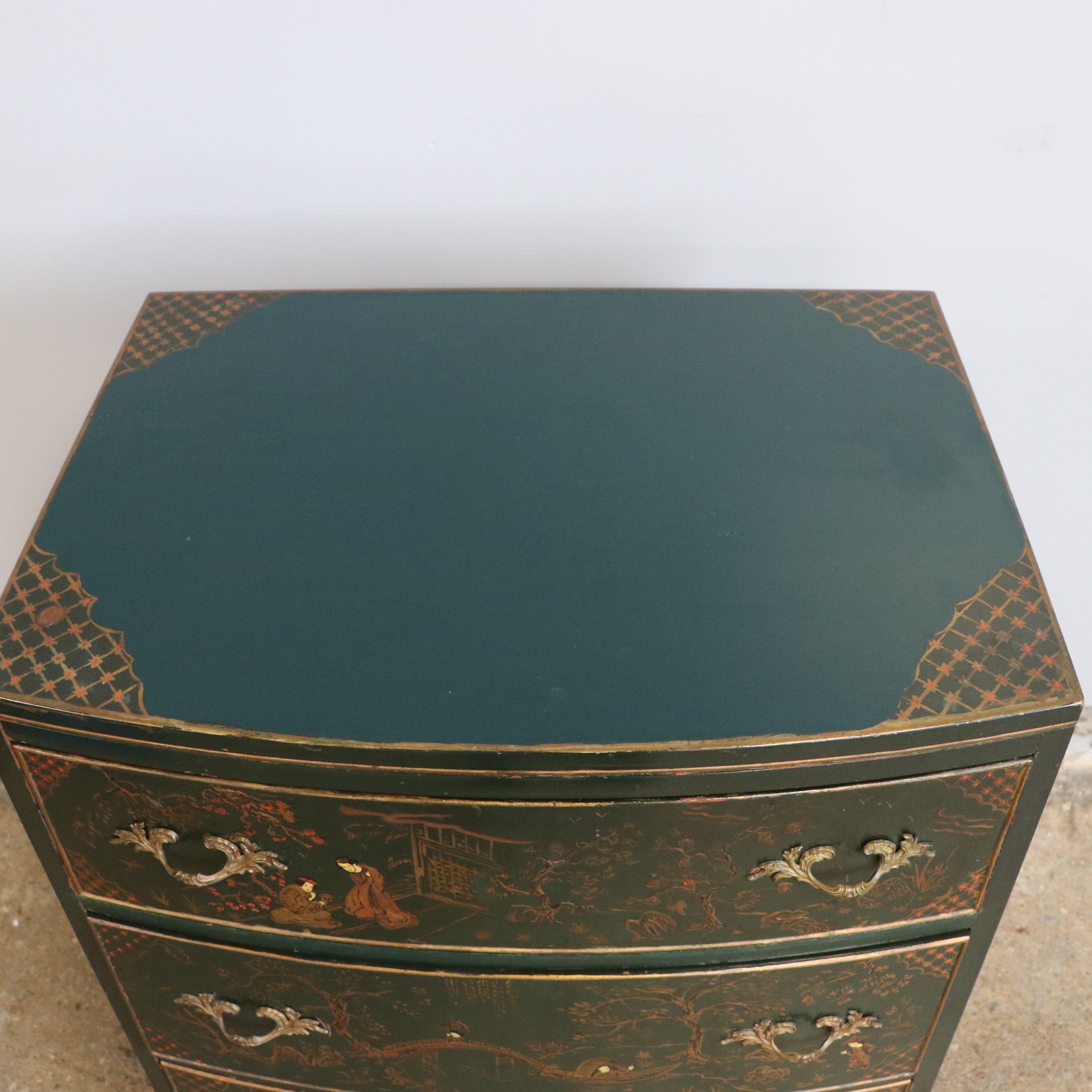 Vintage Chinoiserie Hand-Painted Chest of Drawers