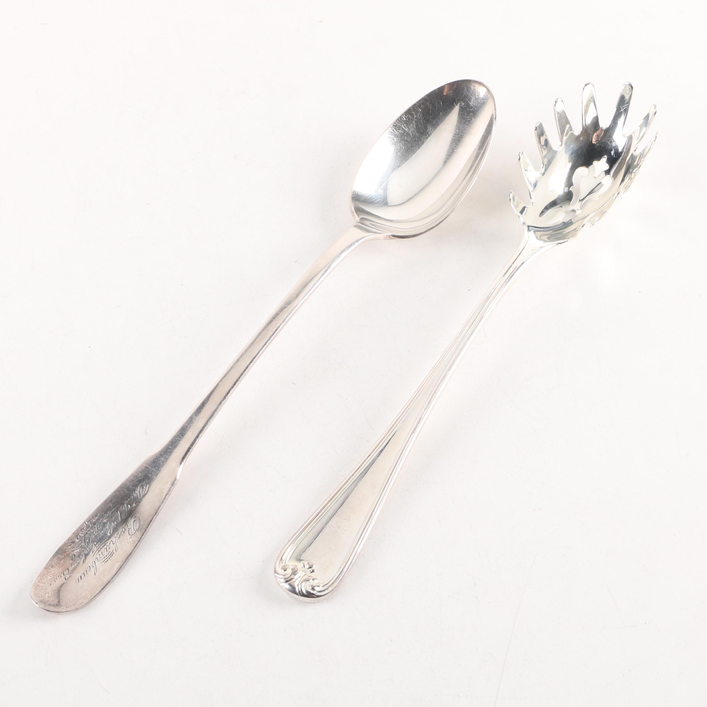 Gorham "Heritage" Silver Plate Pasta Server with Serving Spoon