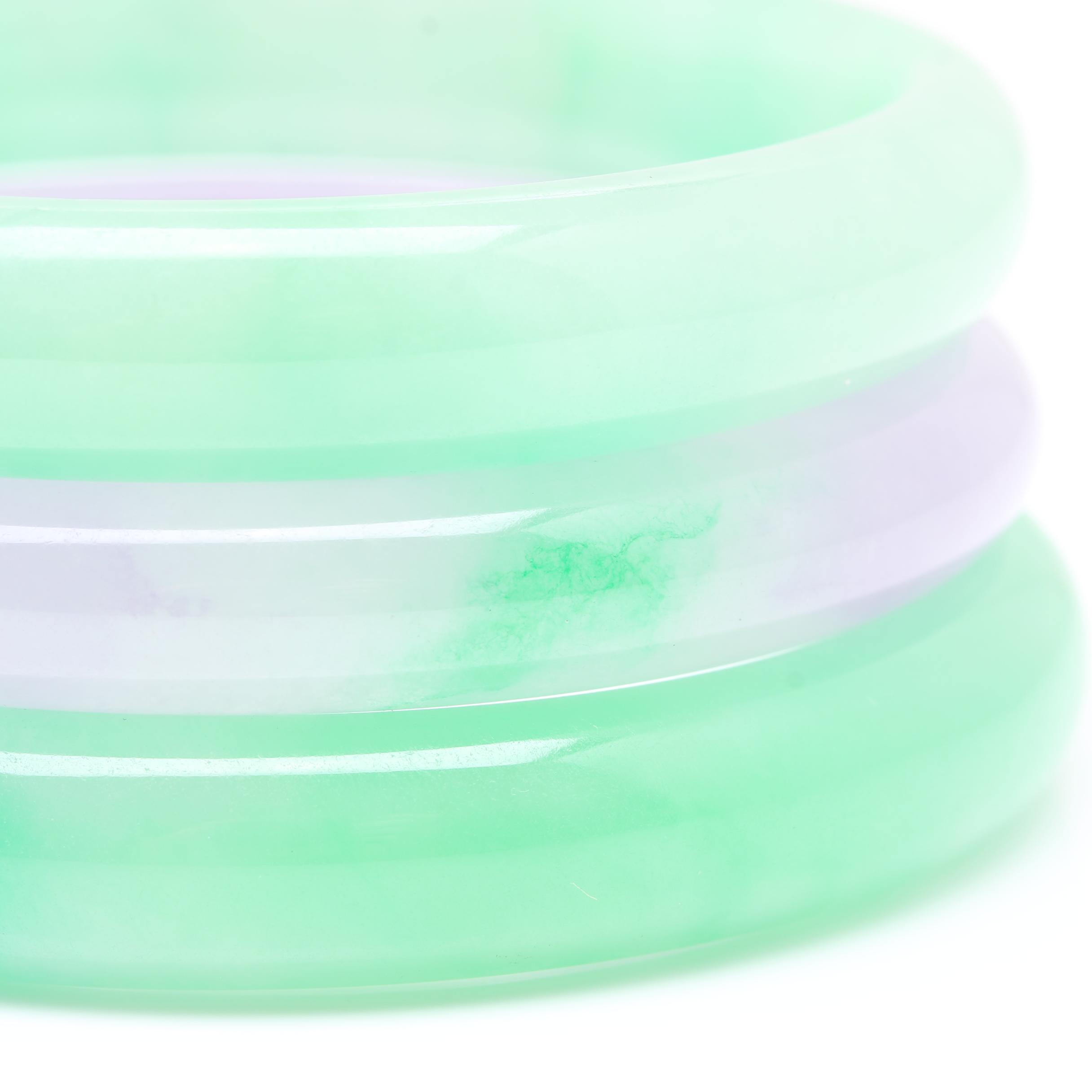 Trio of Jadeite Bangles