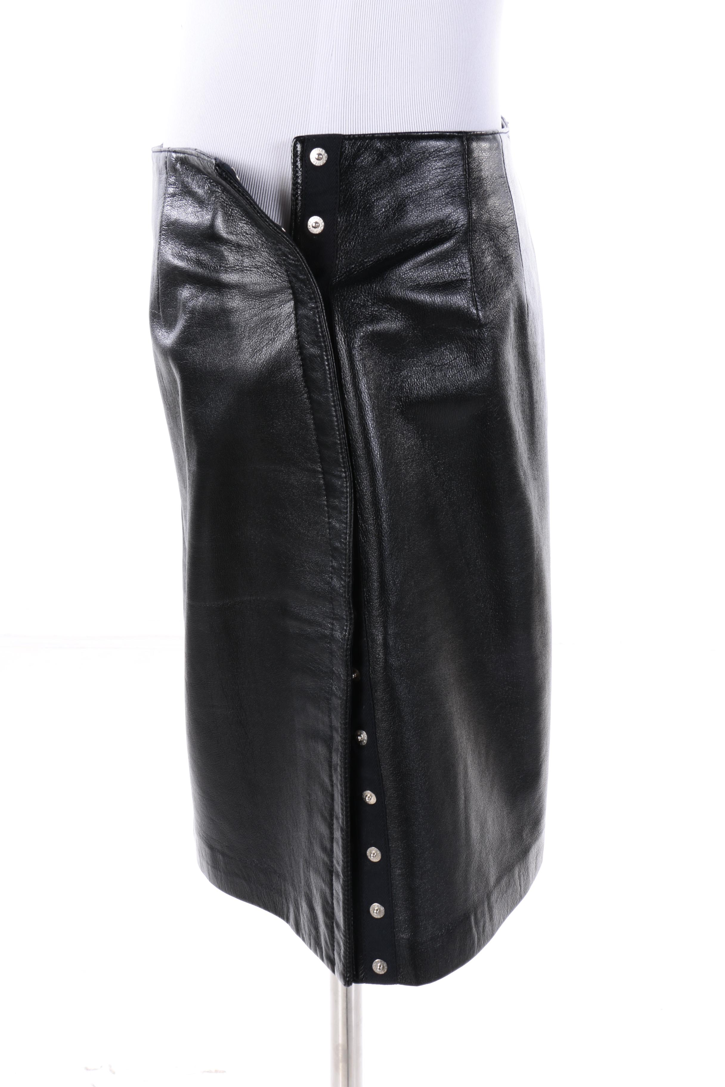 Rem Garson Black Leather Vest and Siena Studio Leather Skirt
