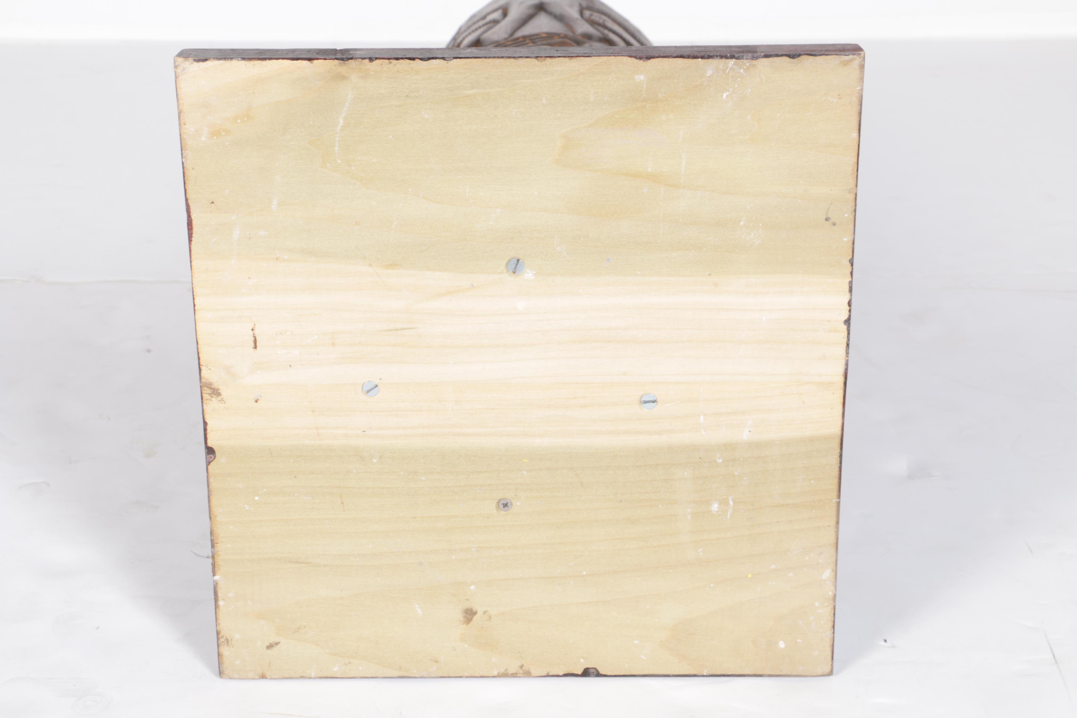 Hand-Carved Wood Ethnographic Figural Vessel with Base