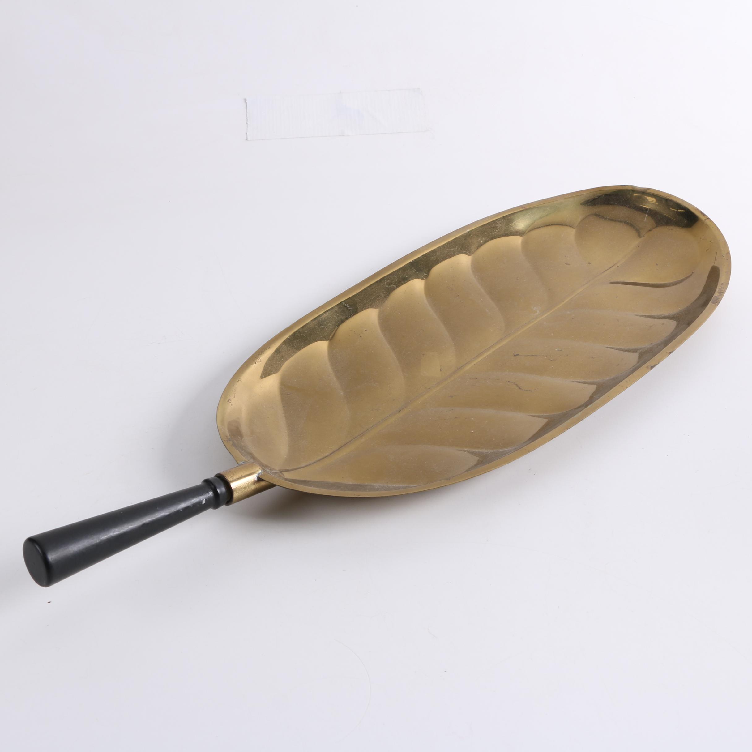 Brass Tone Articulating Candleholder and Vases