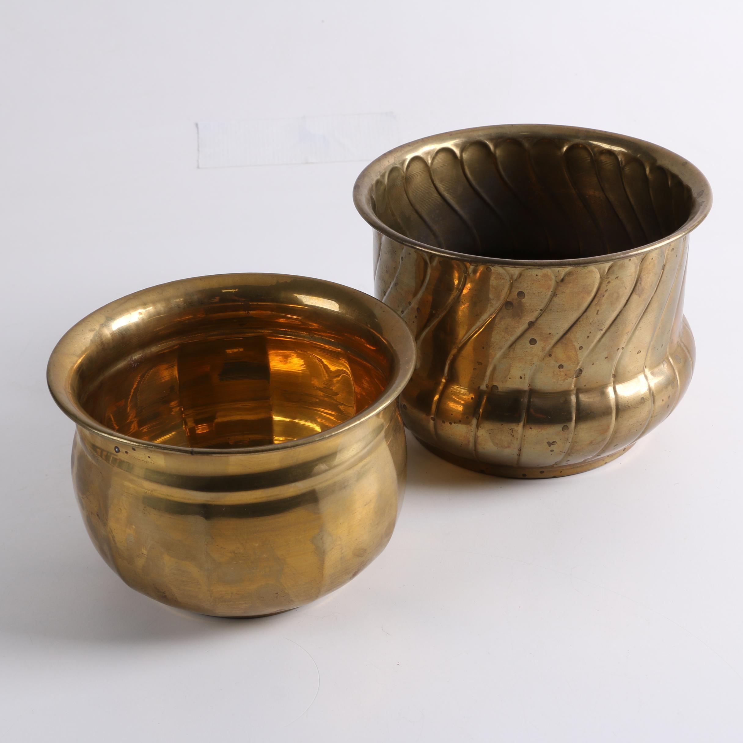 Brass Tone Articulating Candleholder and Vases