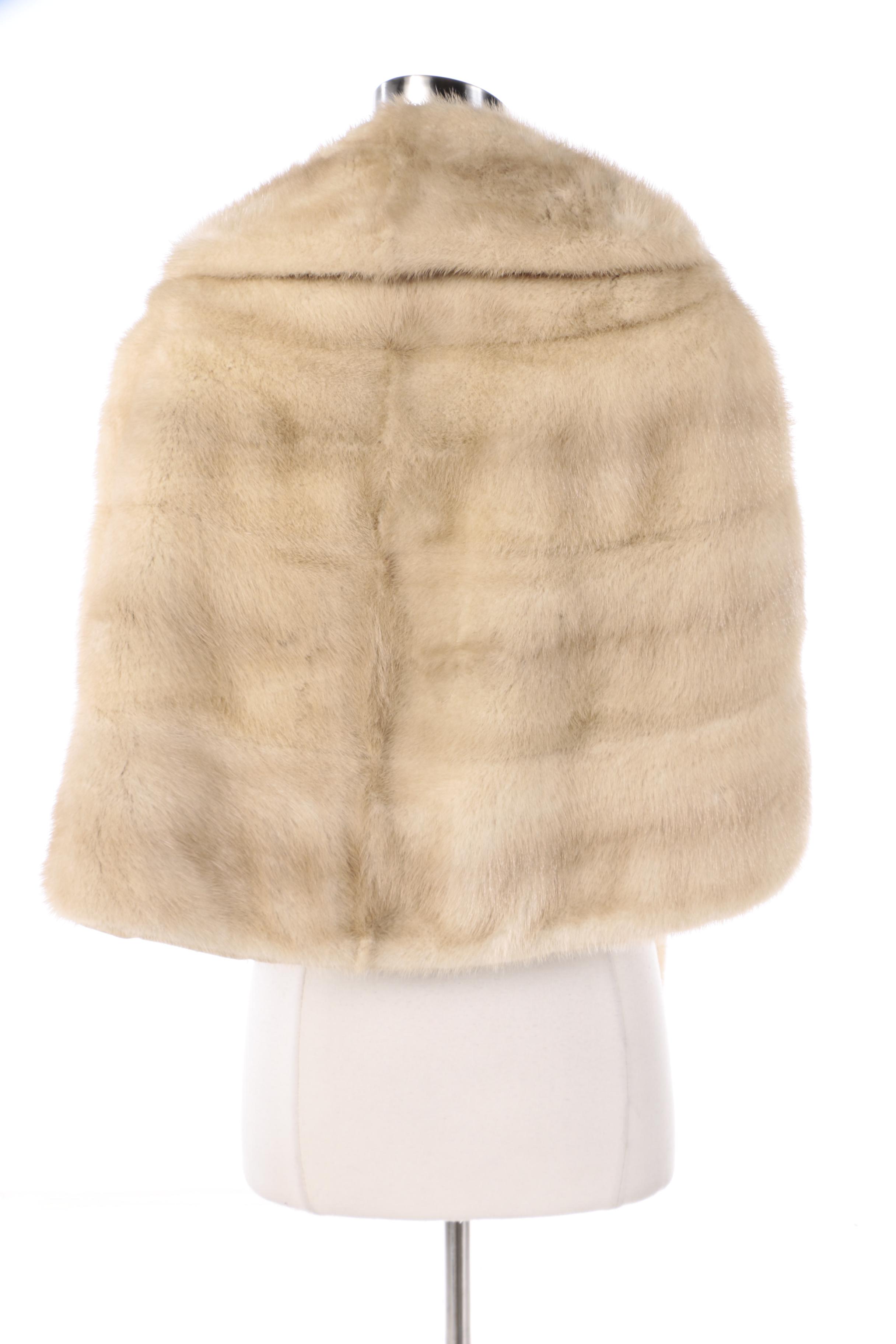 Women's Foley's of Houston Blonde Mink Fur Stole