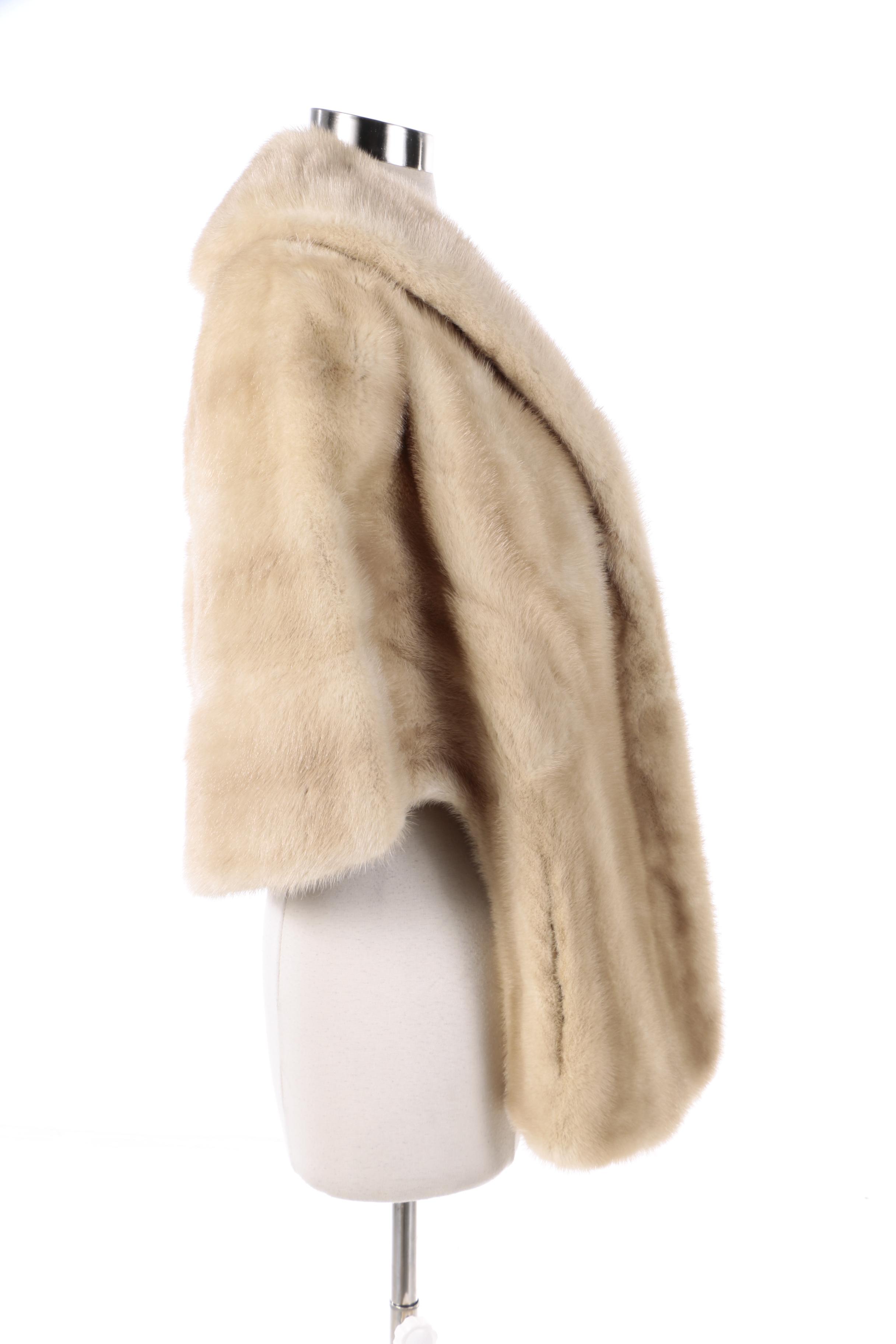 Women's Foley's of Houston Blonde Mink Fur Stole