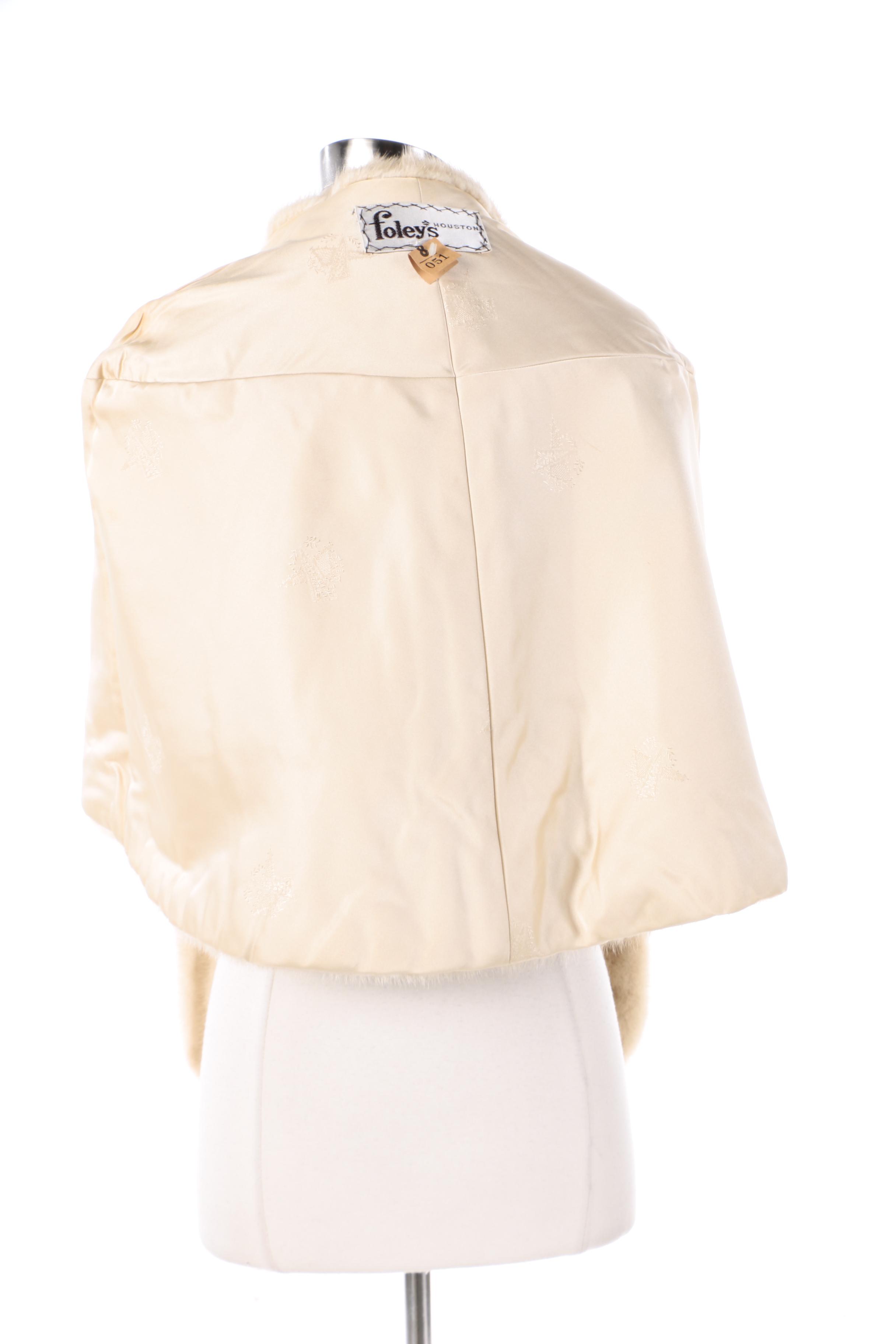 Women's Foley's of Houston Blonde Mink Fur Stole