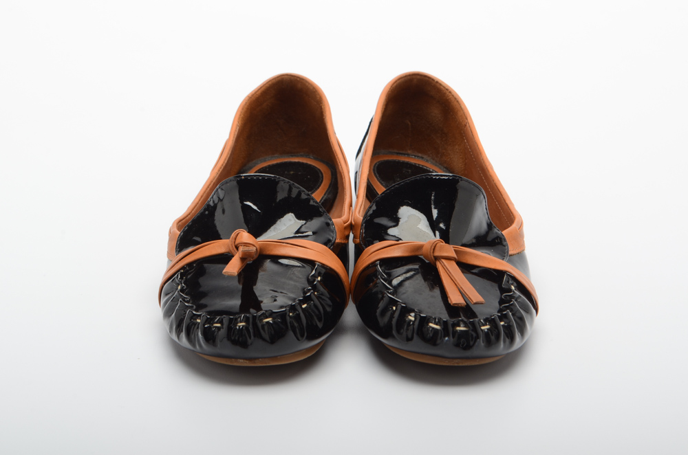 Kate Spade Black Patent Leather Driving Shoes