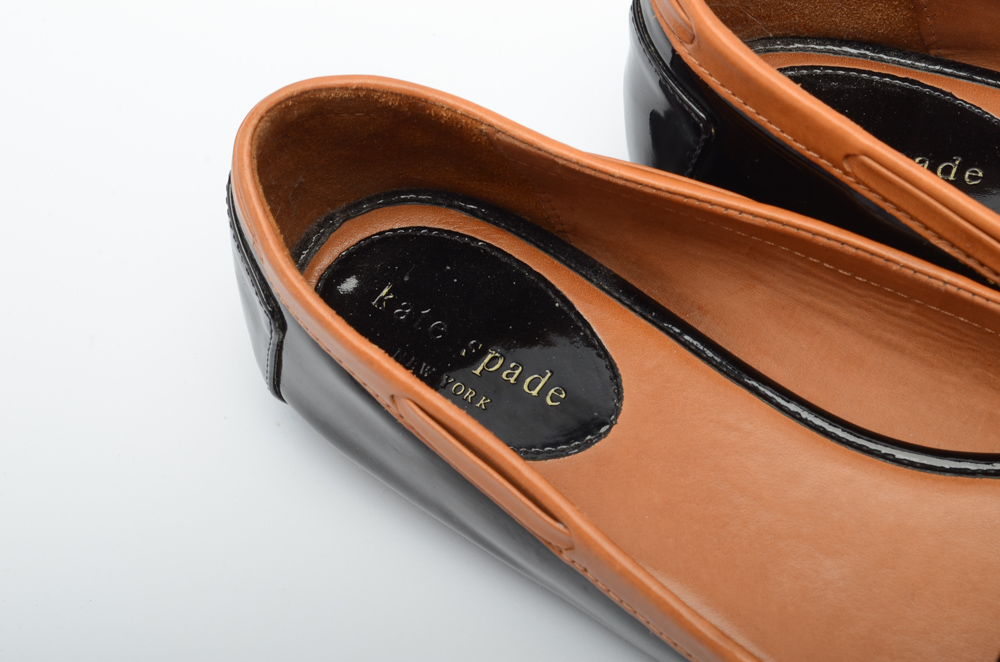 Kate Spade Black Patent Leather Driving Shoes