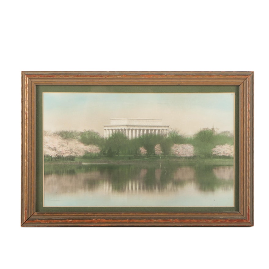Royal H. Carlock Embellished Photograph of Lincoln Memorial