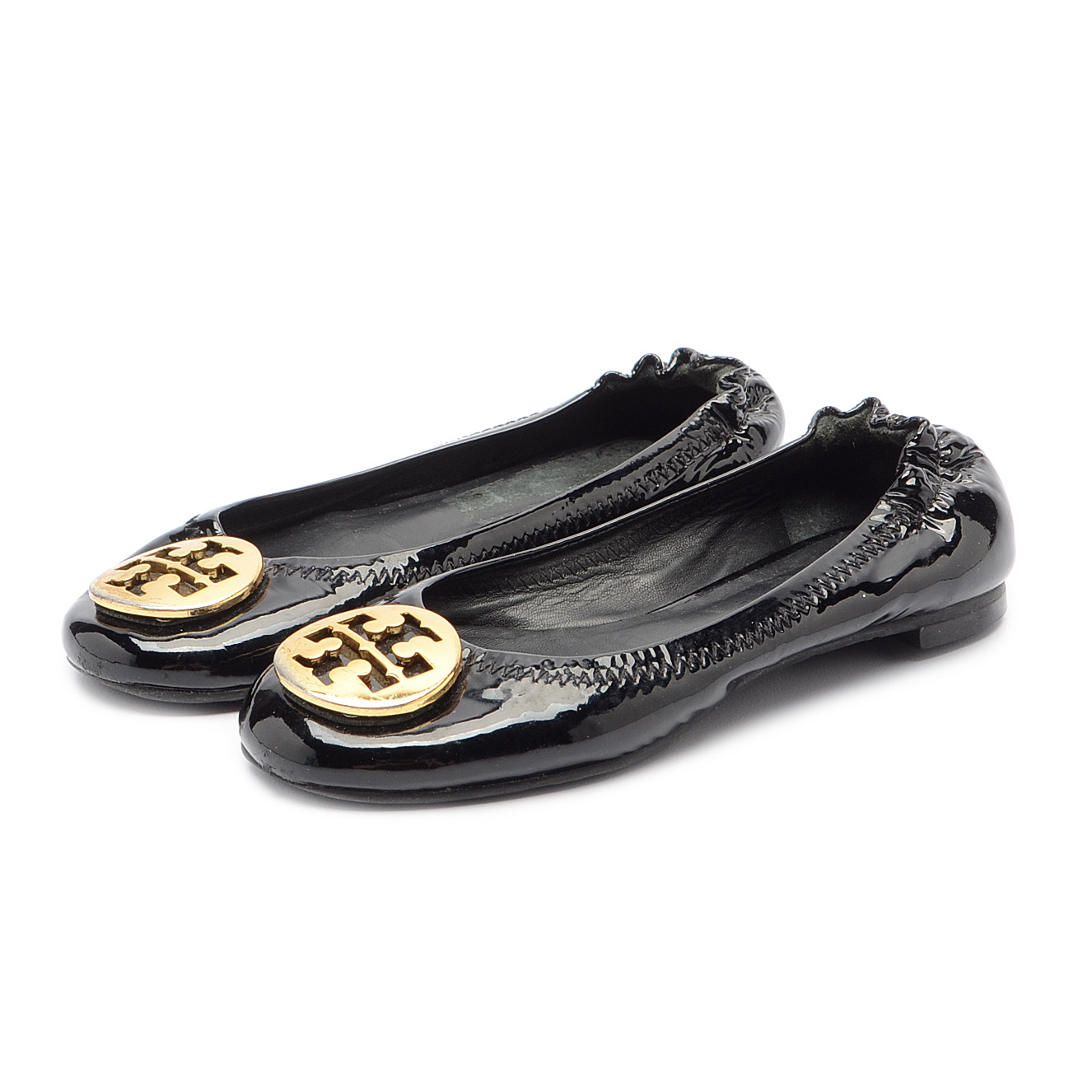 Tory Burch Black Patent Leather Flats