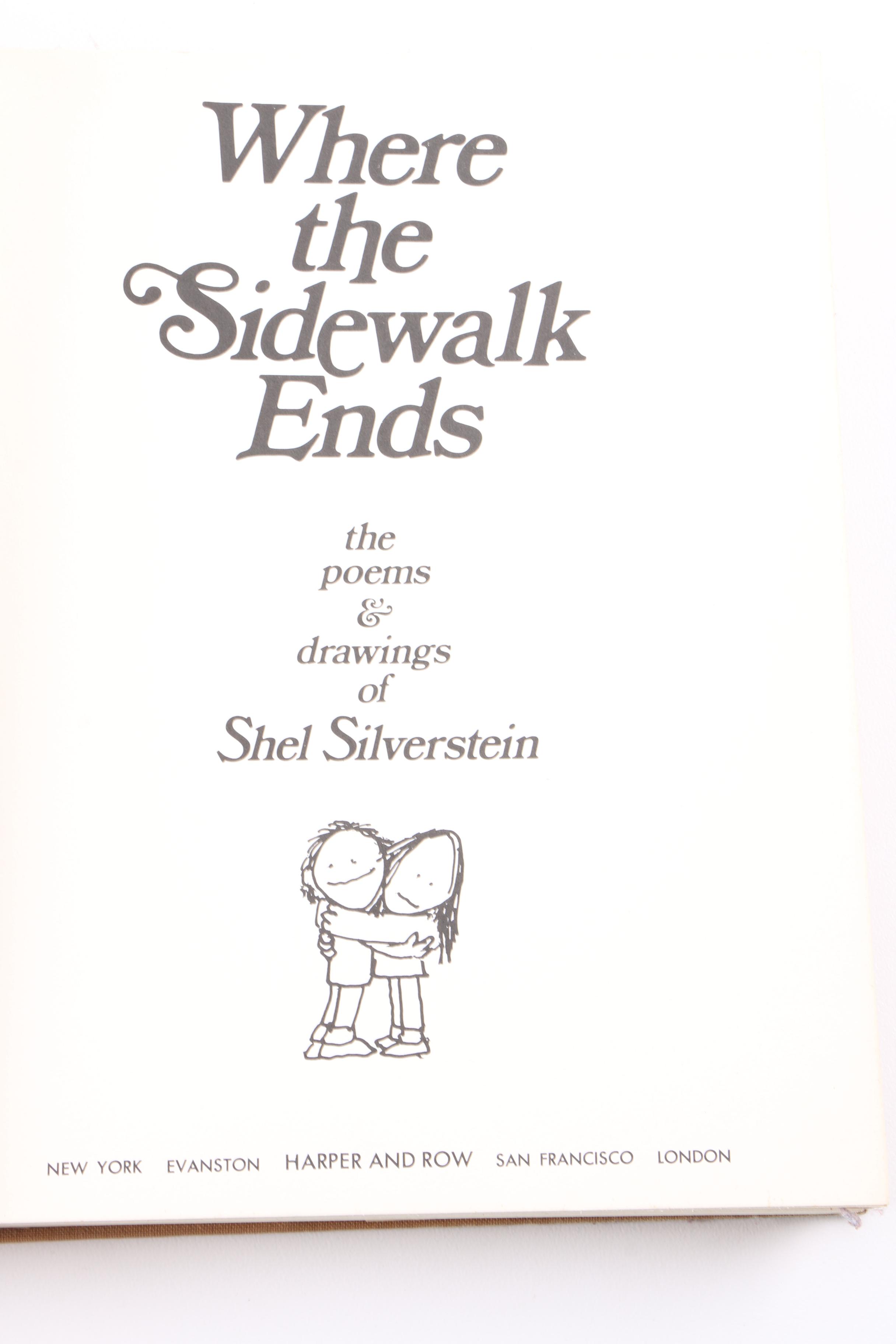 1974 First Edition "Where the Sidewalk Ends" by Shel Silverstein