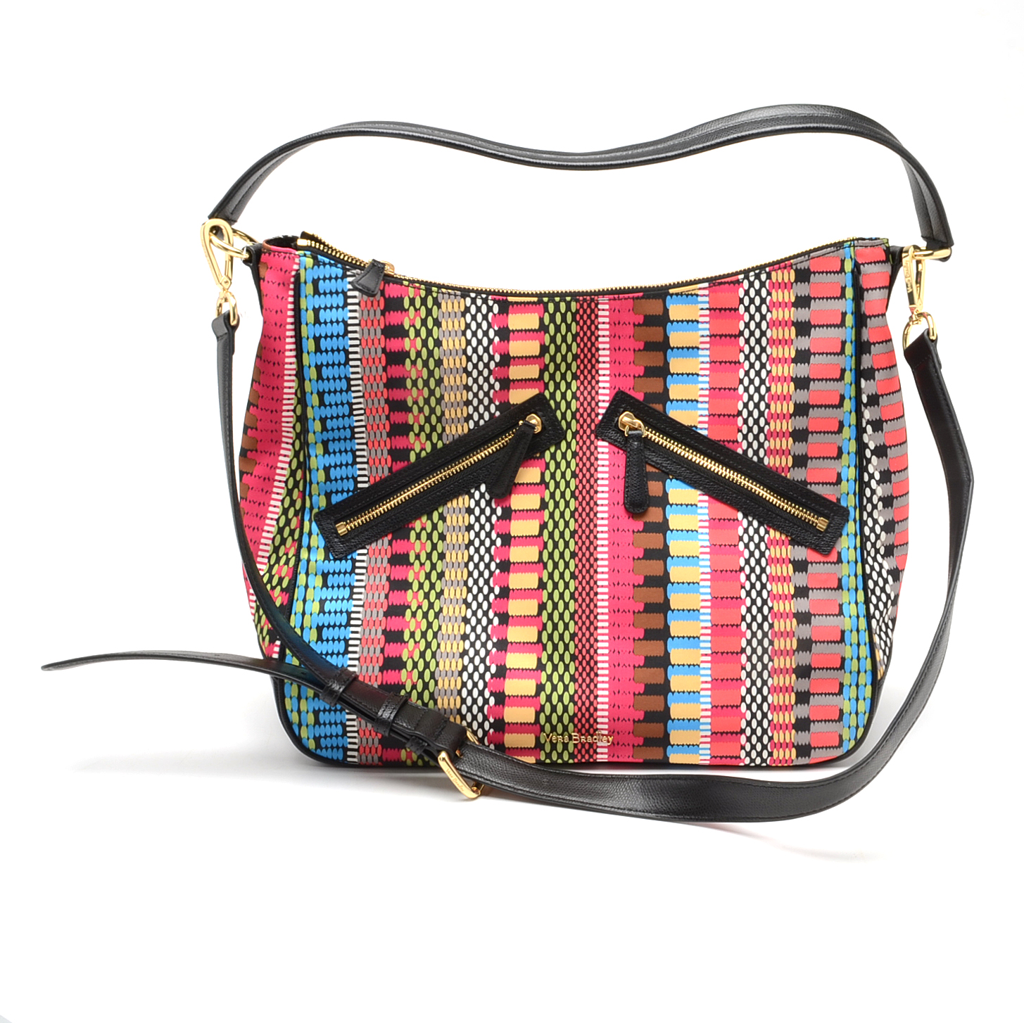 Vera Bradley Vivian “Cha-Cha” Multicolor Hobo Bag and Quilted Pouch