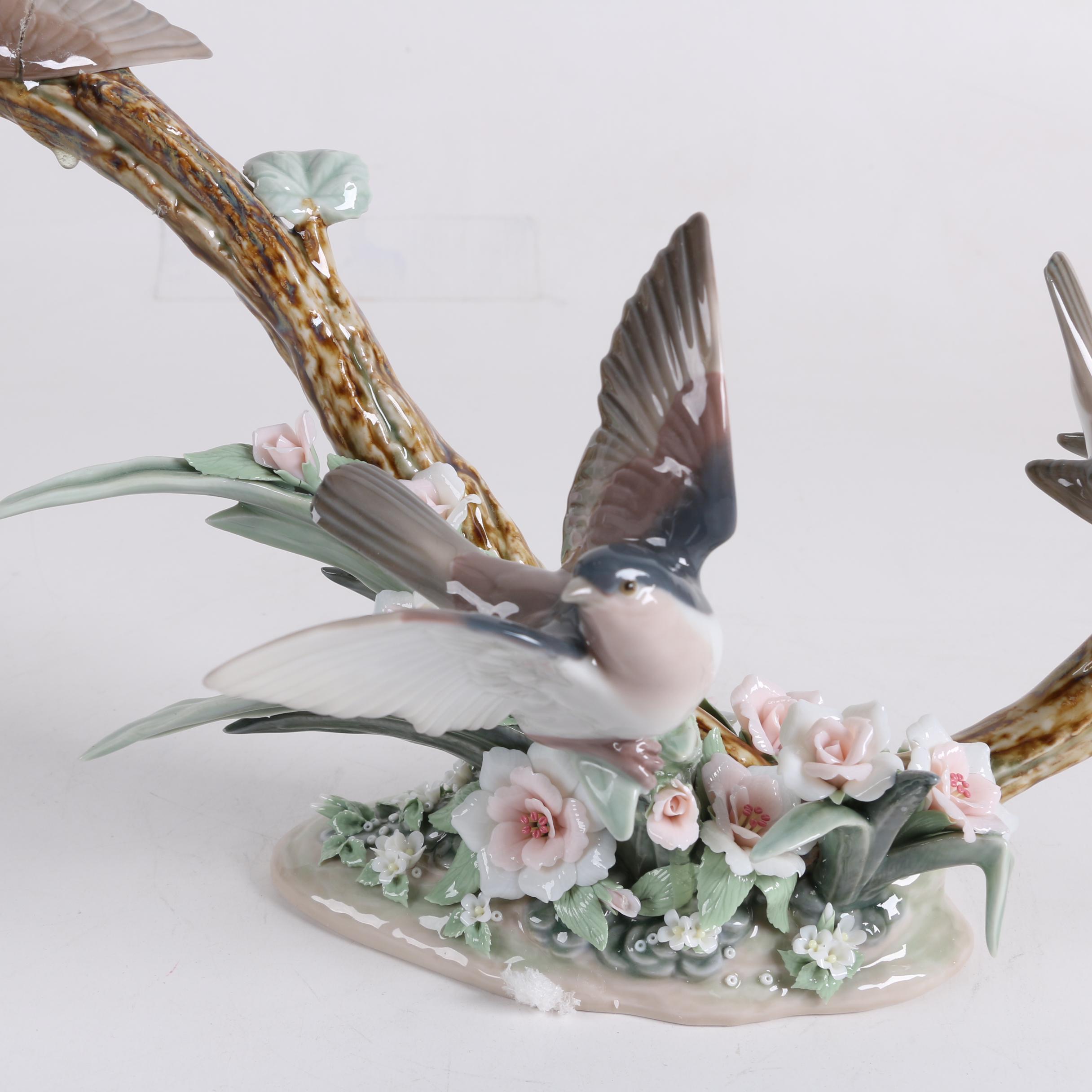 Lladro "Flock of Birds" Porcelain Figurine