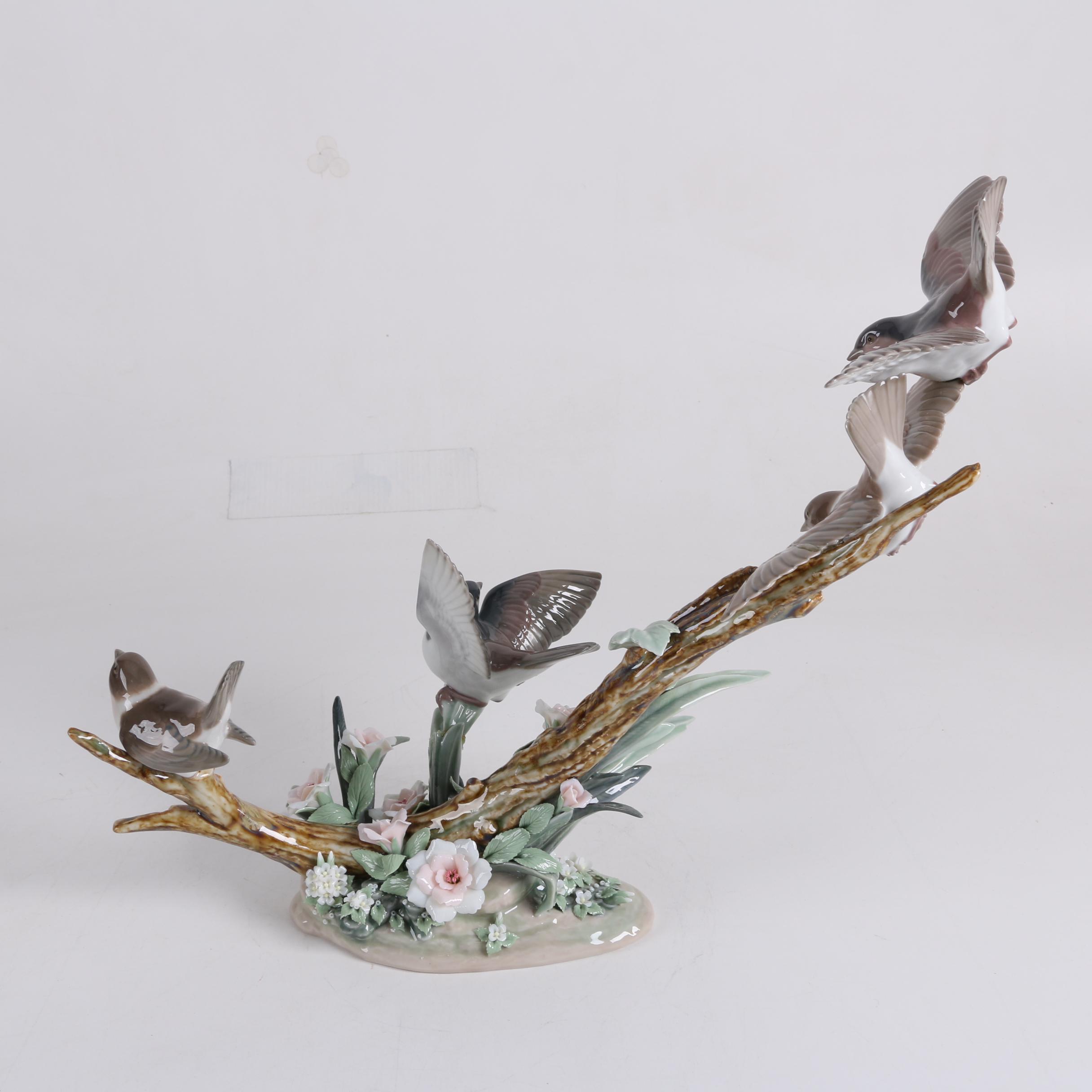 Lladro "Flock of Birds" Porcelain Figurine