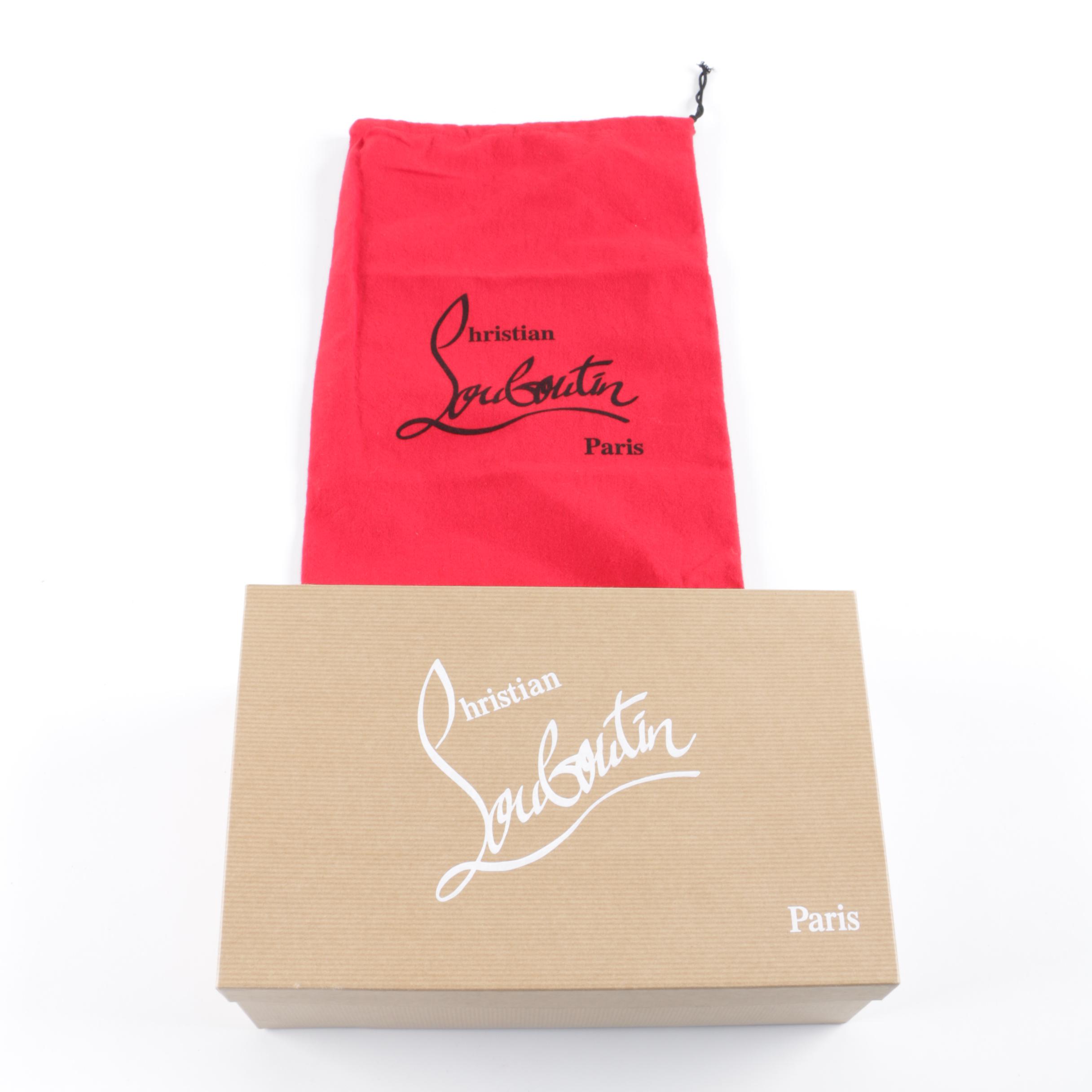 Christian Louboutin of Paris Black Suede Pumps