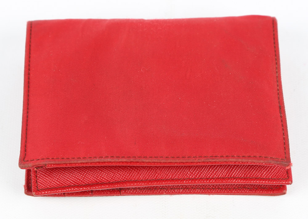 Women's Prada Milano Rosso Nylon and Leather Wallet