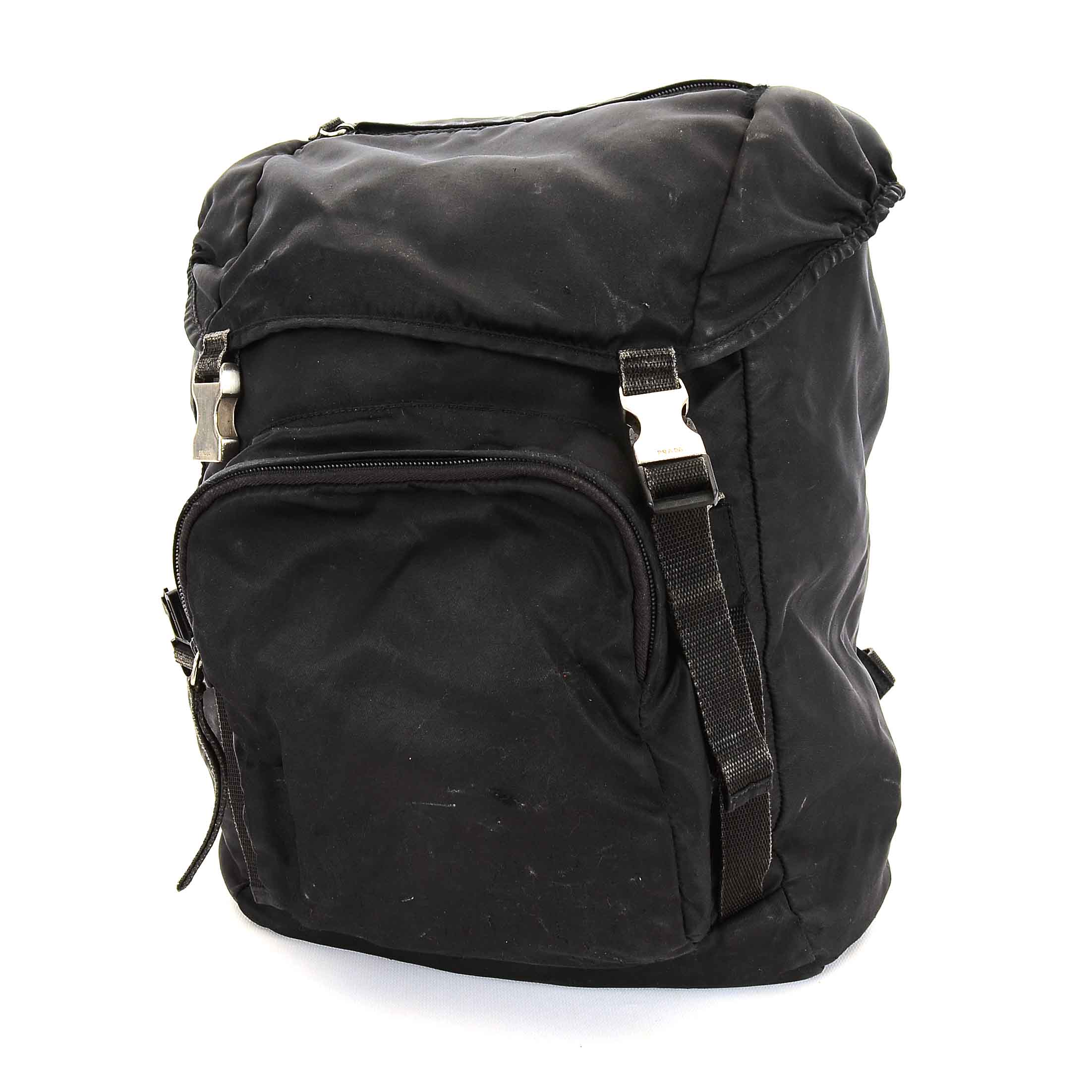 Vintage Prada Black Nylon Backpack