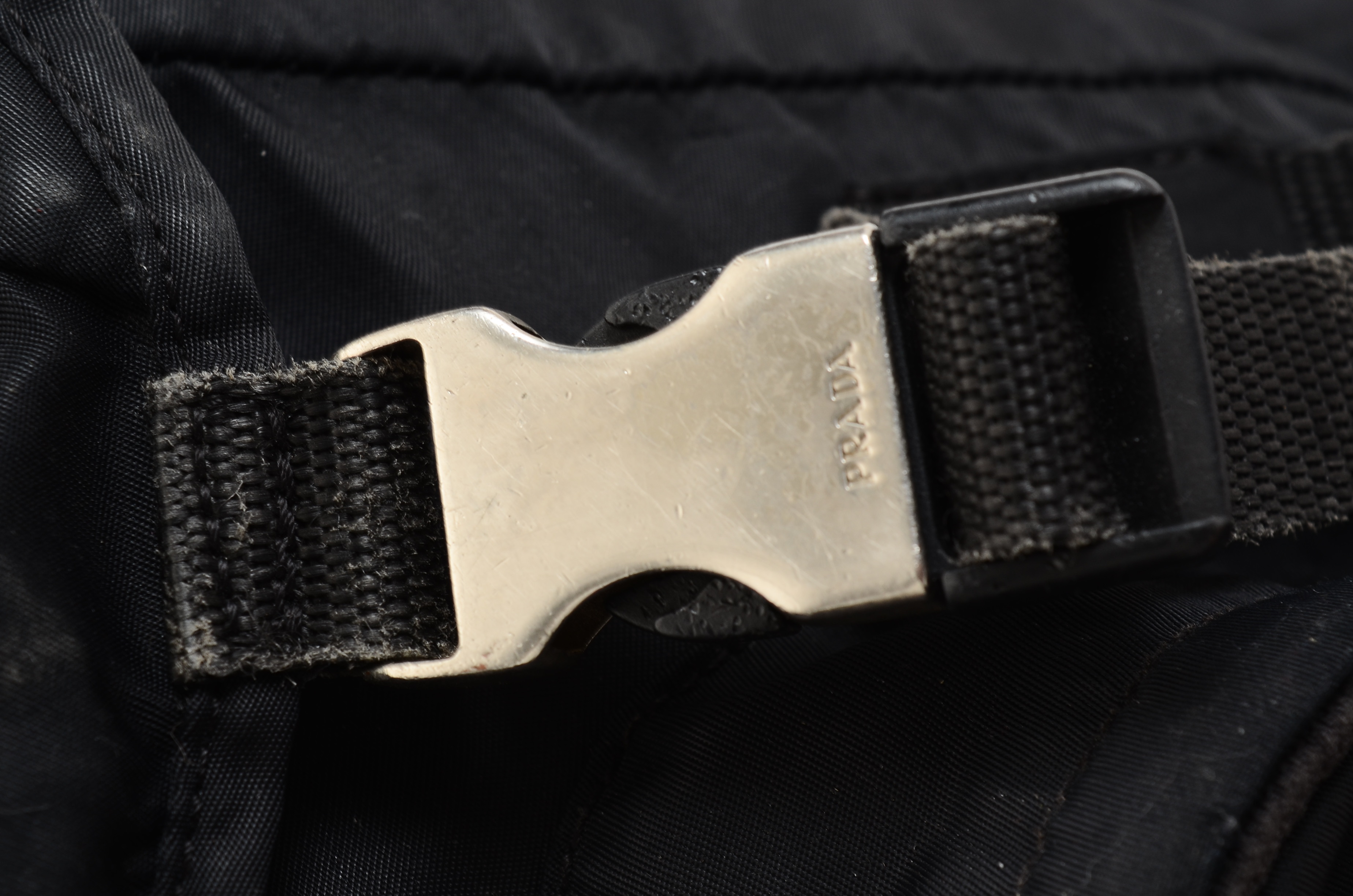 Vintage Prada Black Nylon Backpack