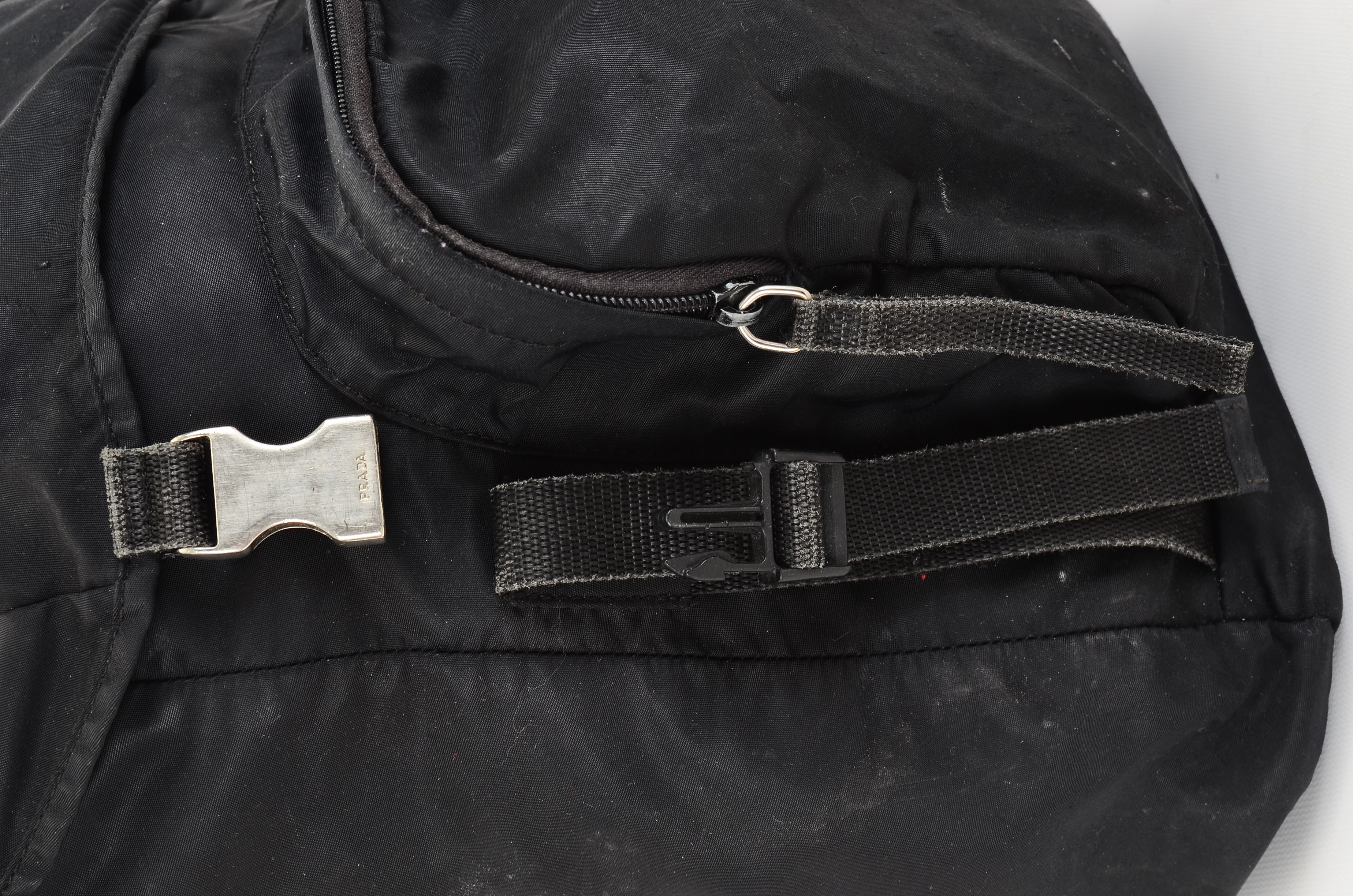 Vintage Prada Black Nylon Backpack