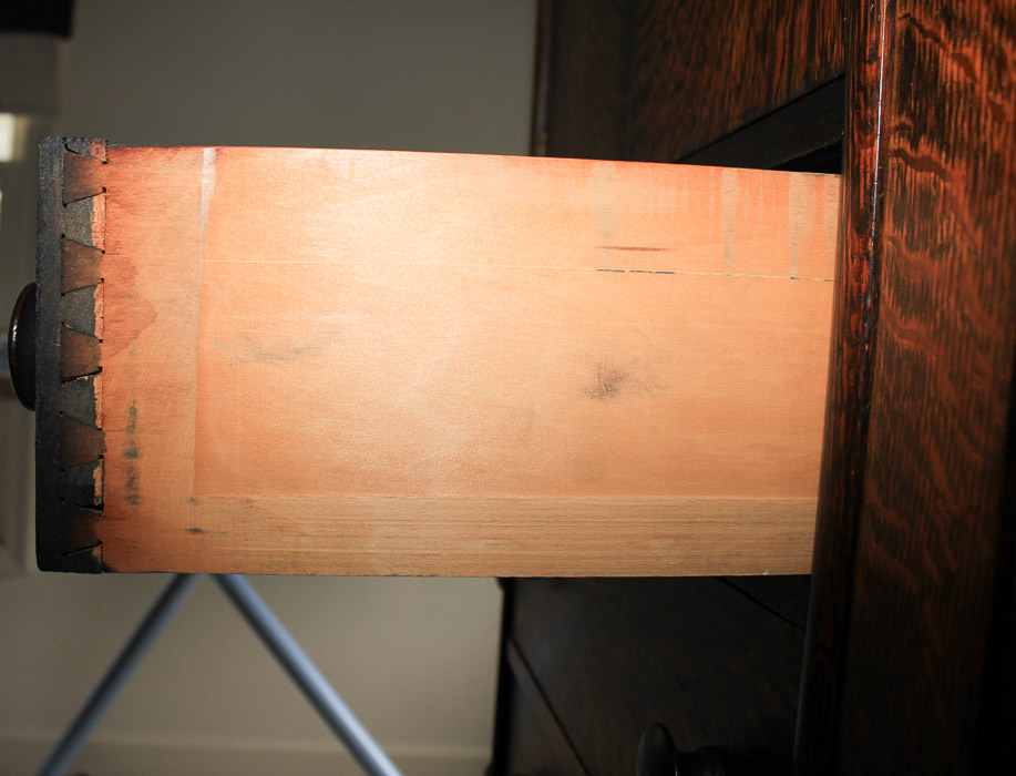 Vintage Quartersawn Oak Side by Side Chifforobe