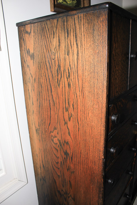 Vintage Quartersawn Oak Side by Side Chifforobe