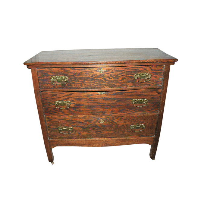 Antique Late Victorian Oak Chest of Drawers