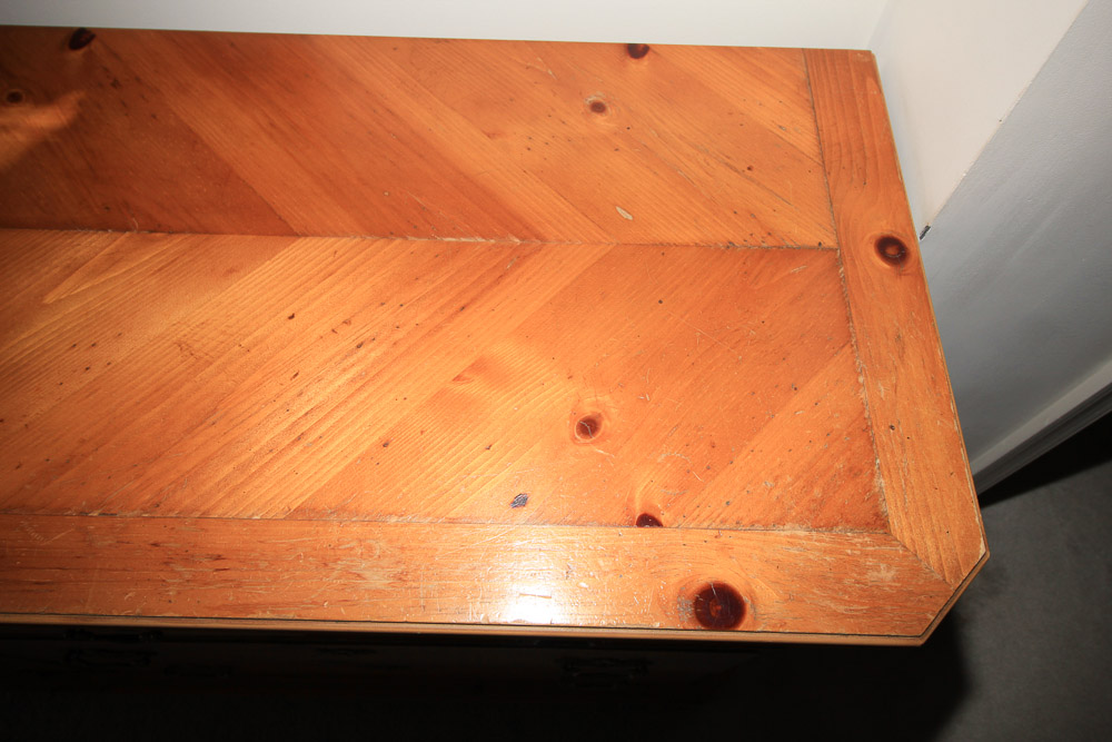 Vintage Colonial Style Pine Dresser with Mirror by Lane