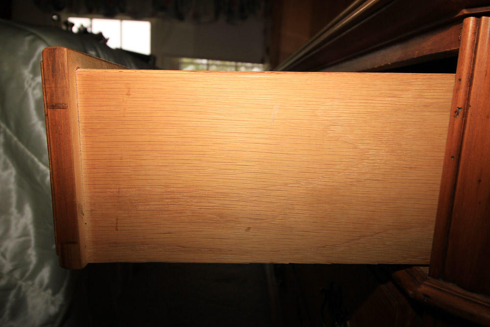 Vintage Colonial Style Pine Dresser with Mirror by Lane