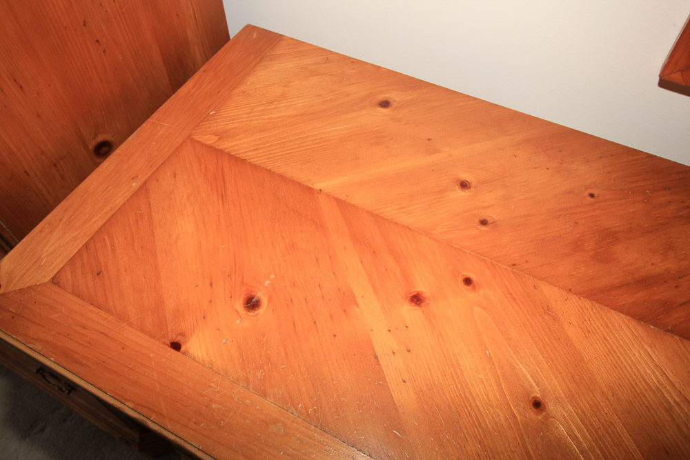 Vintage Colonial Style Pine Dresser with Mirror by Lane