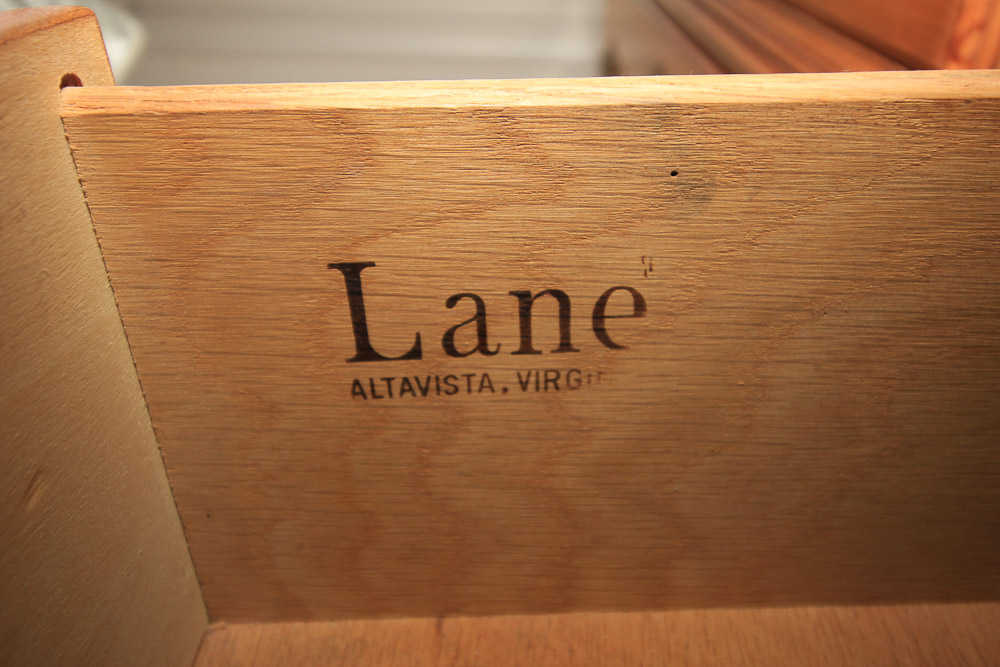 Vintage Colonial Style Pine Dresser with Mirror by Lane