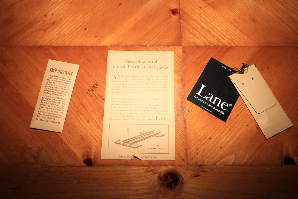 Vintage Colonial Style Pine Dresser with Mirror by Lane