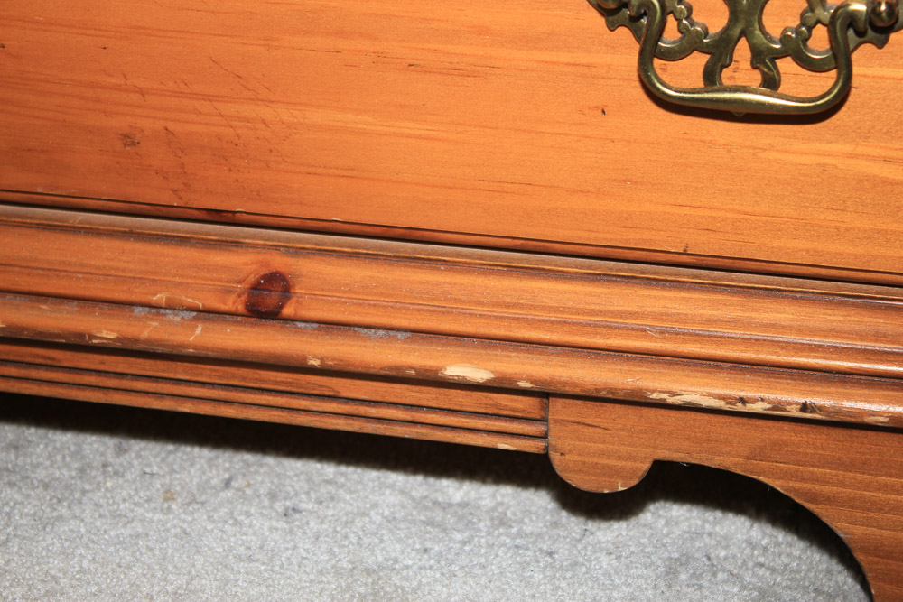 Vintage Colonial Style Pine Dresser with Mirror by Lane