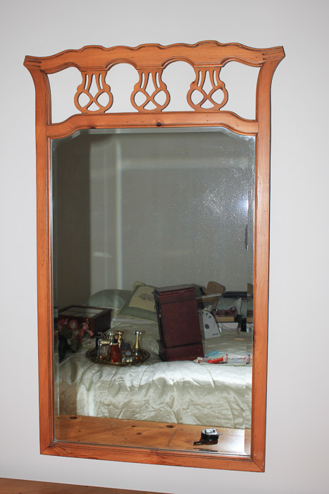 Vintage Colonial Style Pine Dresser with Mirror by Lane