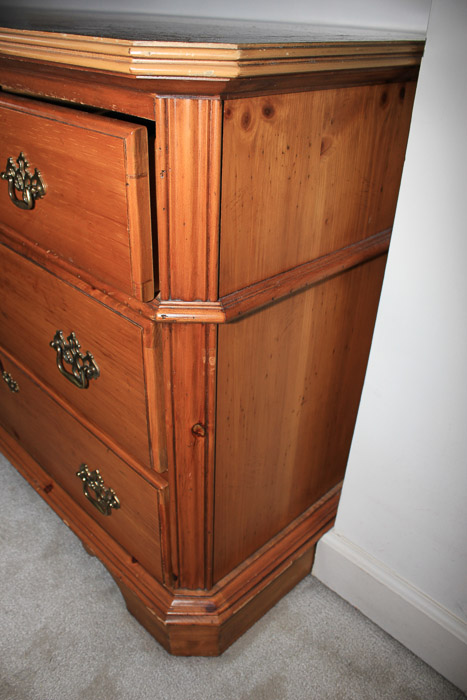 Vintage Colonial Style Pine Dresser with Mirror by Lane