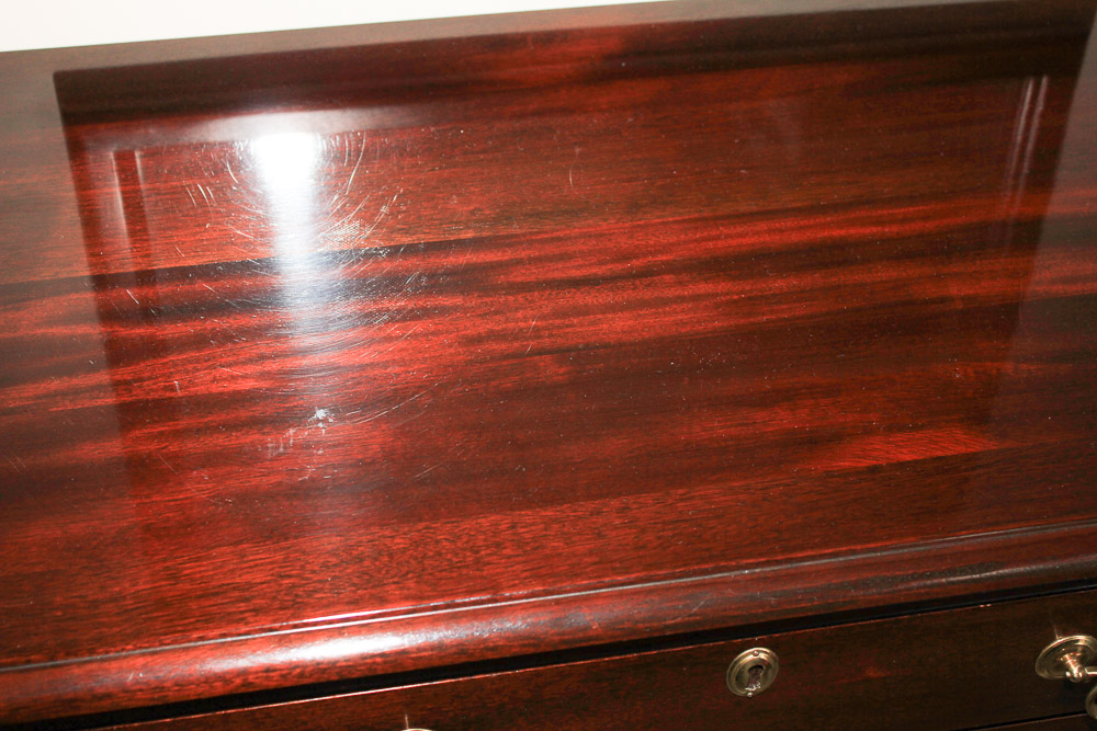 Vintage Cherry Chippendale Style Dresser with Mirror by Davis