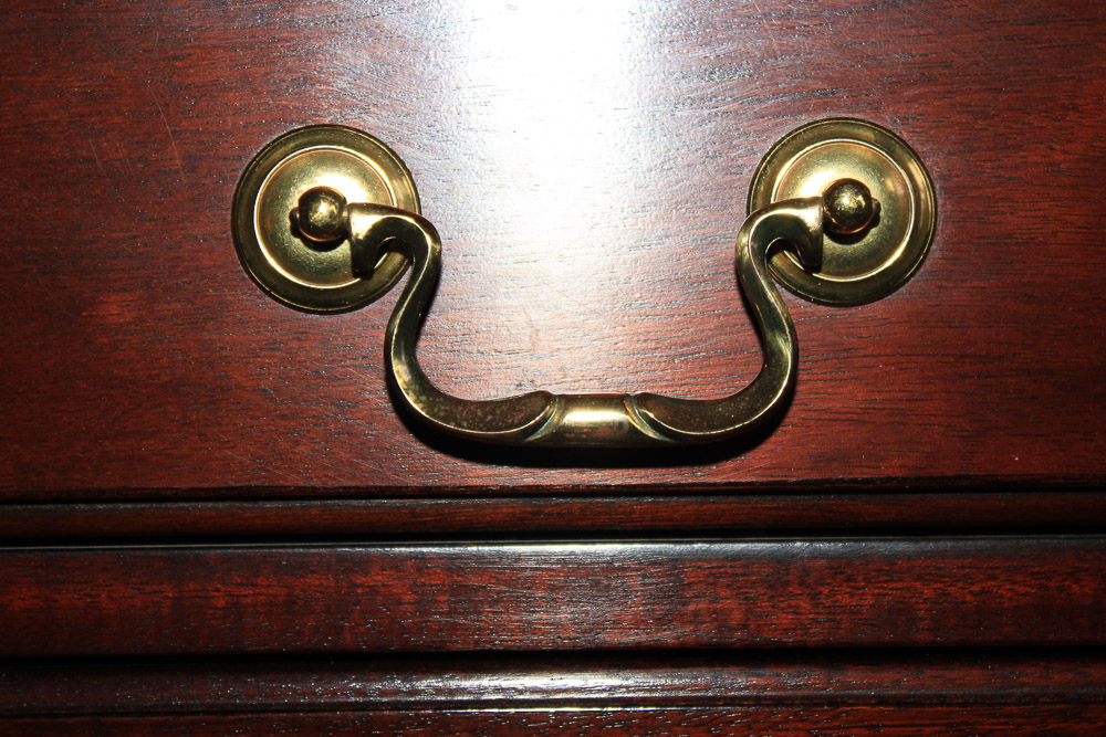 Vintage Cherry Chippendale Style Dresser with Mirror by Davis