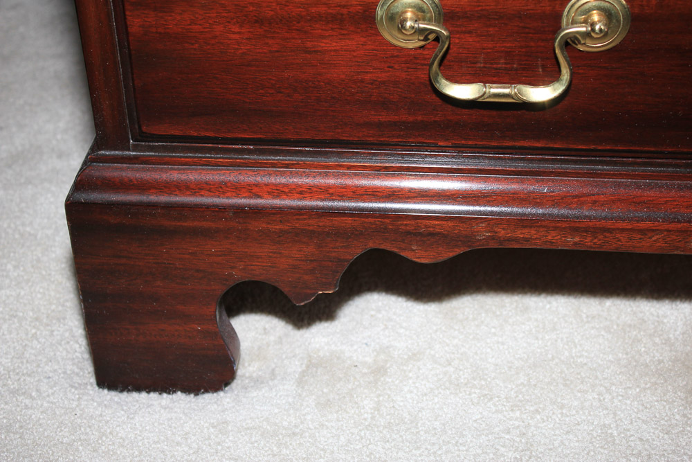 Vintage Cherry Chippendale Style Dresser with Mirror by Davis