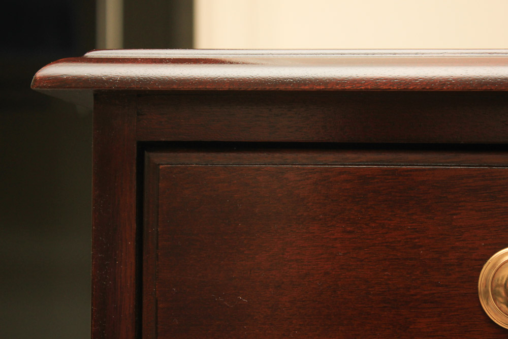 Vintage Cherry Chippendale Style Dresser with Mirror by Davis