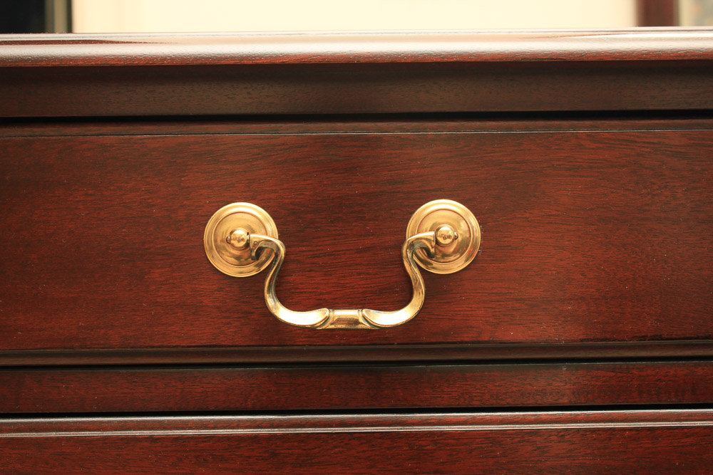 Vintage Cherry Chippendale Style Dresser with Mirror by Davis