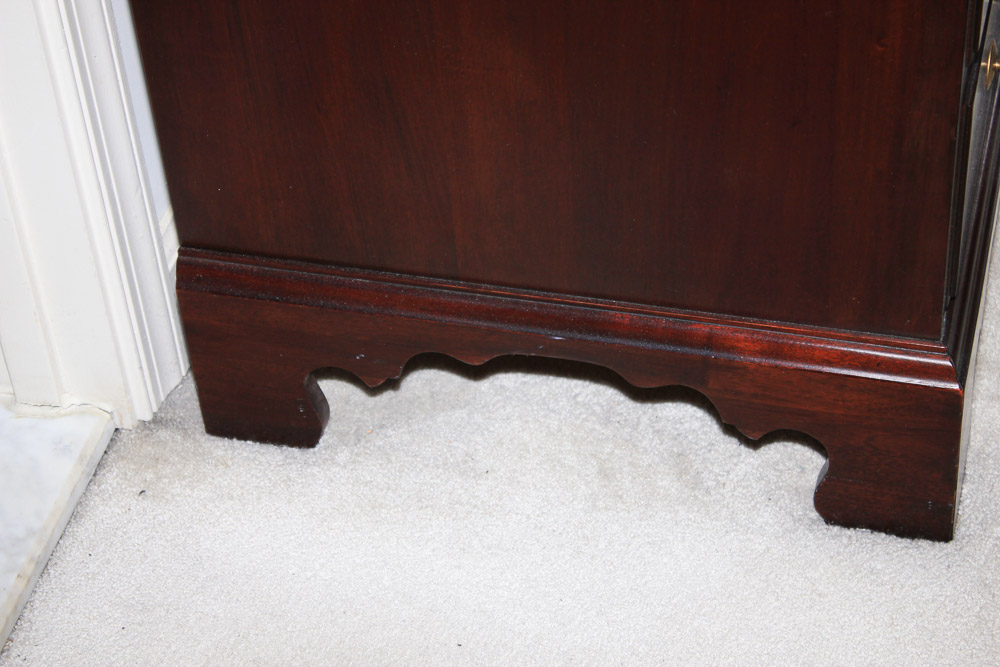 Vintage Cherry Chippendale Style Dresser with Mirror by Davis