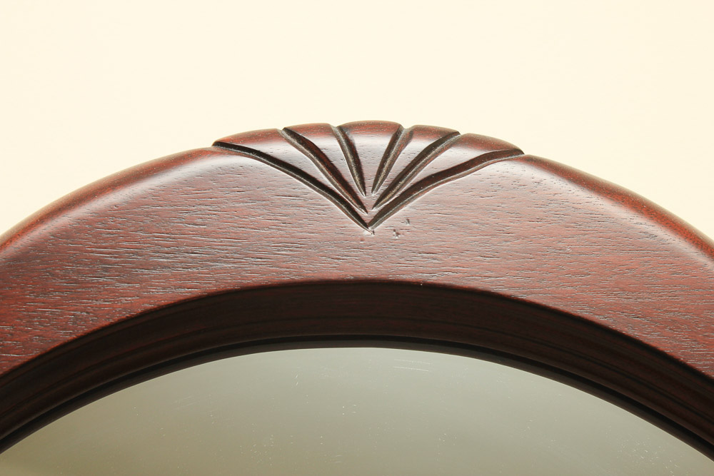 Vintage Cherry Chippendale Style Dresser with Mirror by Davis