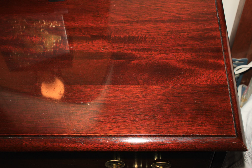 Vintage Cherry Chippendale Style Dresser with Mirror by Davis