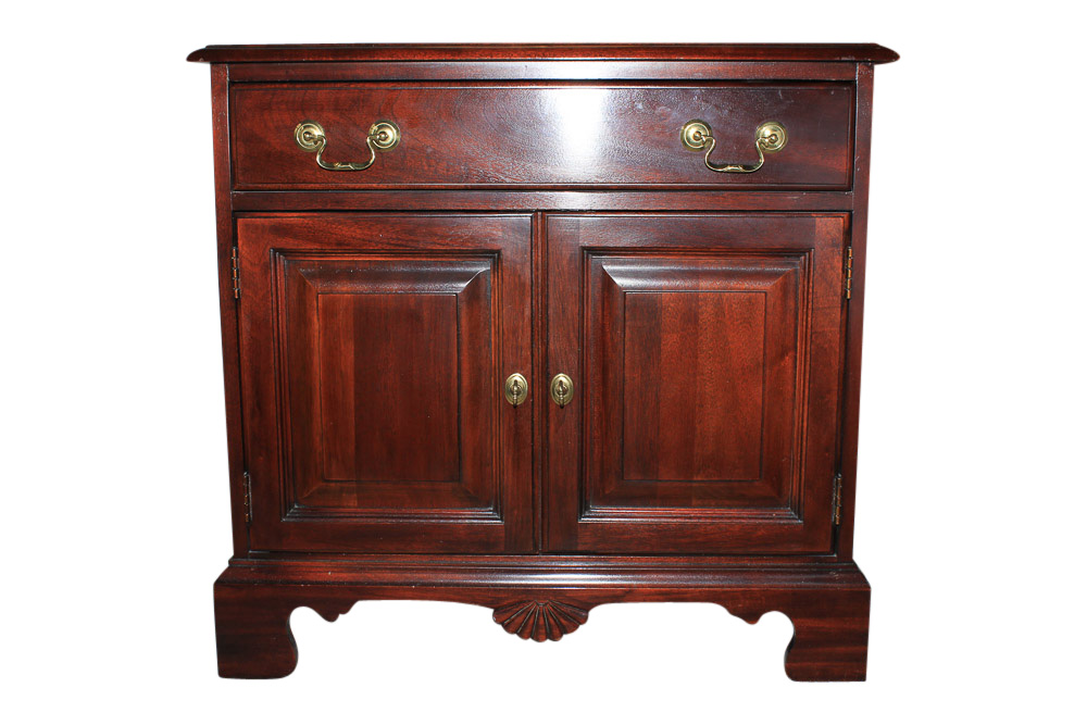 Cherry Chippendale Style Nightstands
