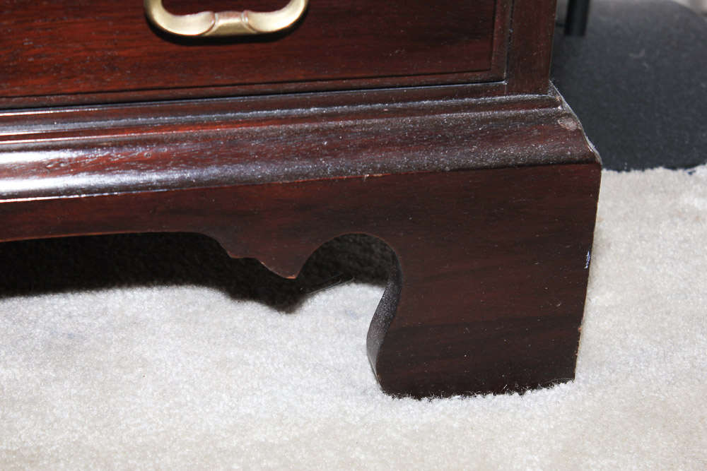Cherry Chippendale Style Nightstands