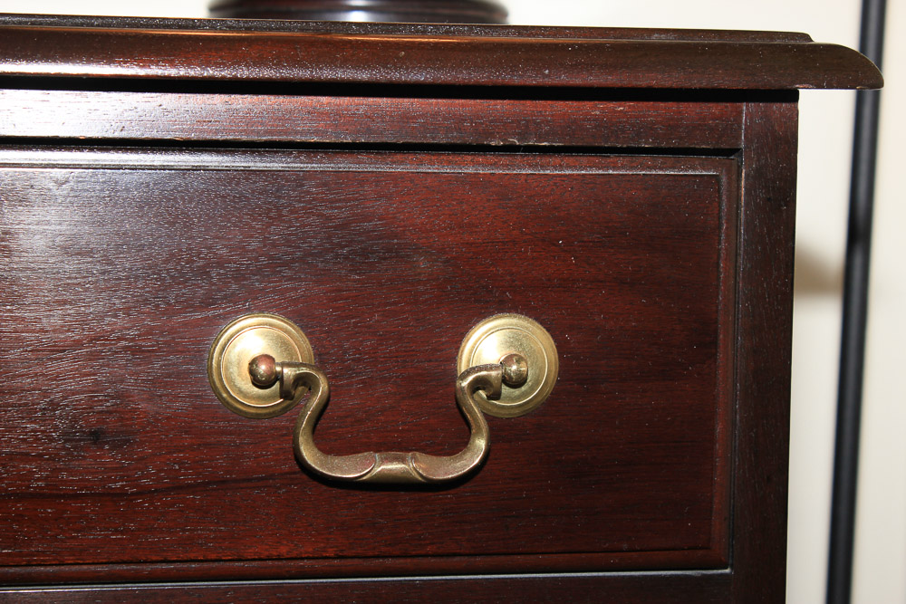 Cherry Chippendale Style Nightstands