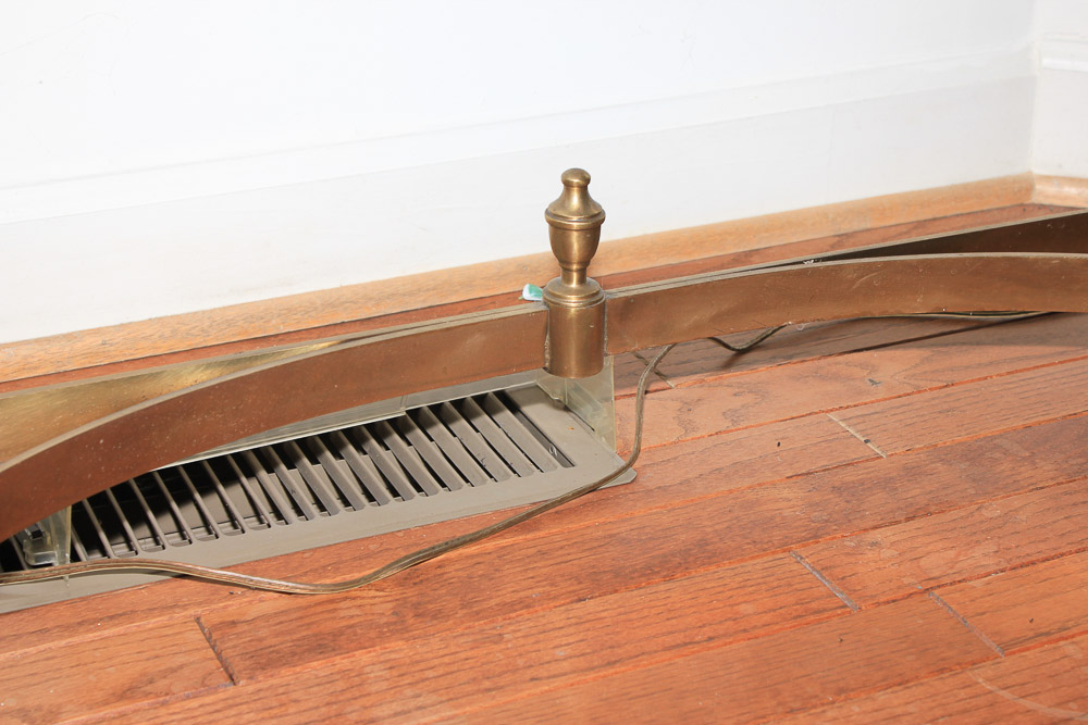 Brass and Glass Top Console Table by Weiman