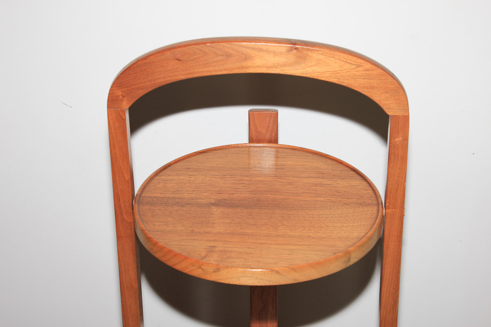 Scandinavian Teakwood Three Tiered Folding Cake Stand